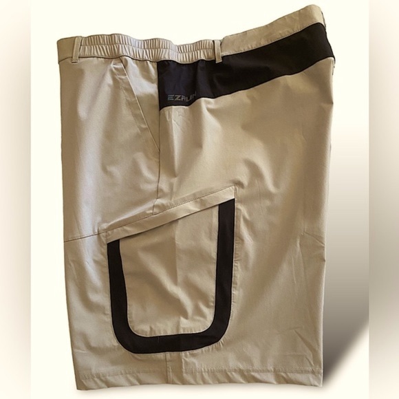 EZRUN Tactical Cargo Shorts Hiking Fishing Cycling  Water Repellent Khaki NWT - Picture 6 of 14